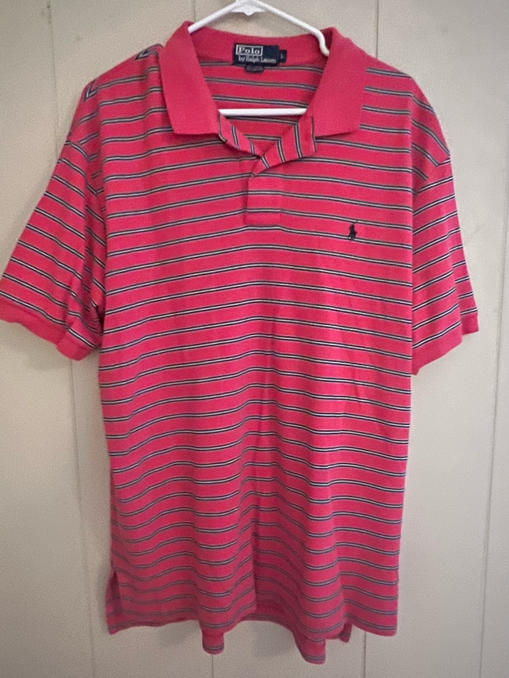 Ralph Lauren Pink Striped Polo Shirt
